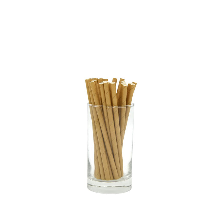 Kraft Cocktail Paper Straws (250pcs)