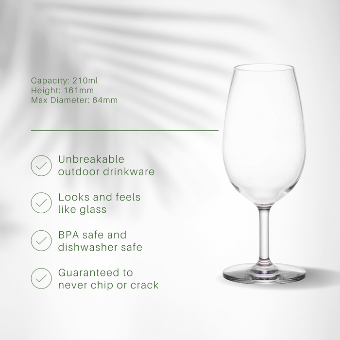 Plastic Wine Tasting Glass 210ml