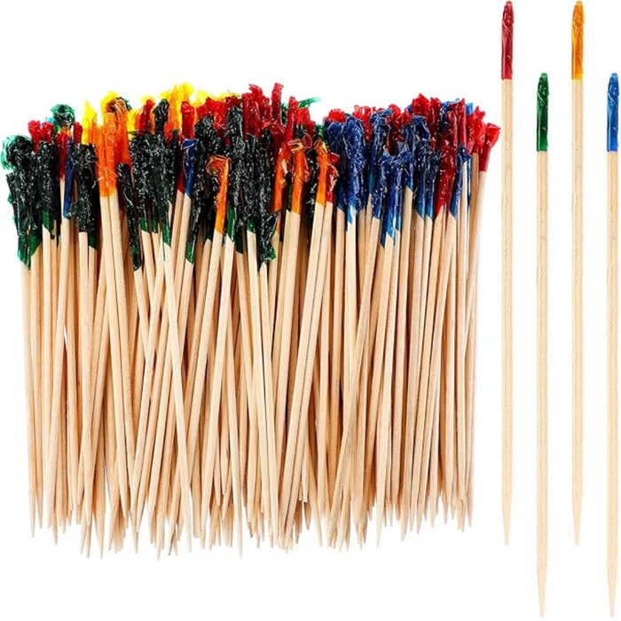 Multi-Coloured Frilled Picks 100mm - Pack of 1000