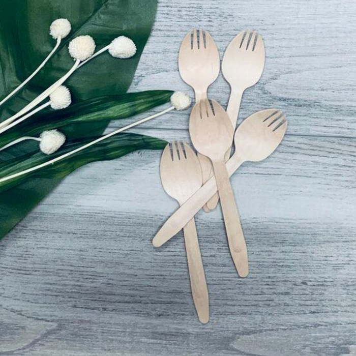 Wooden Spork (100pcs)