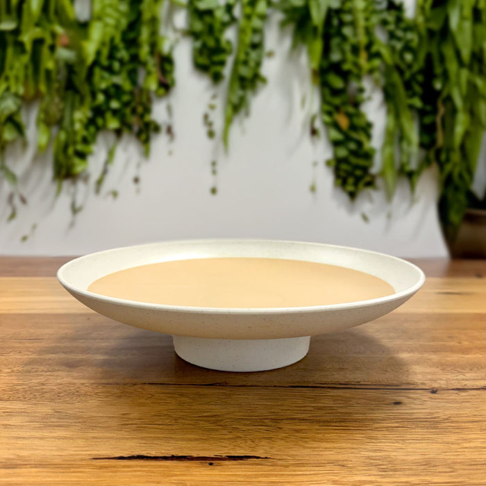 Melamine Eirth Biscotti Beige Deep Plate 240mm Vision Hospitality 