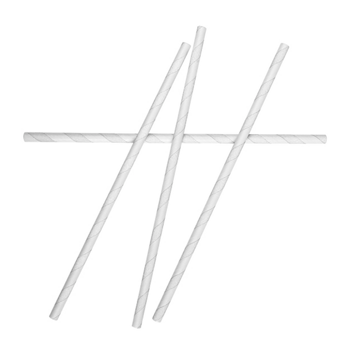 White Paper Straws (250pcs)