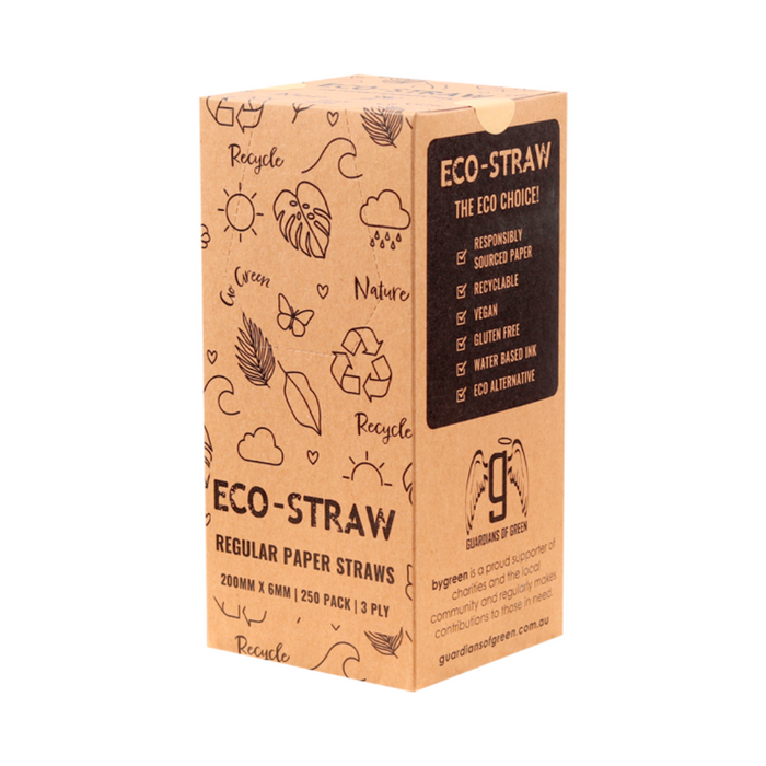 White Paper Straws (250pcs)