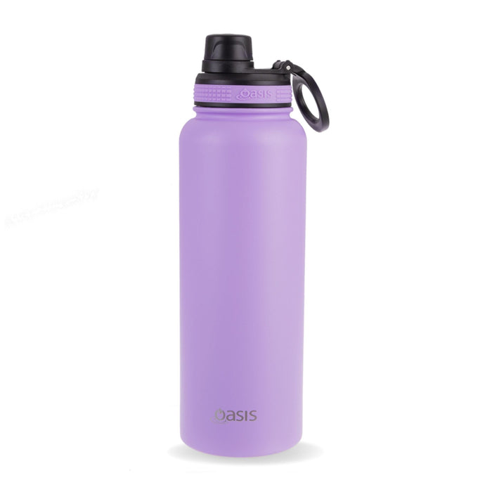 Insulated Challenger Lavender Water Bottle 1.1 Litre Water Bottles Oasis 