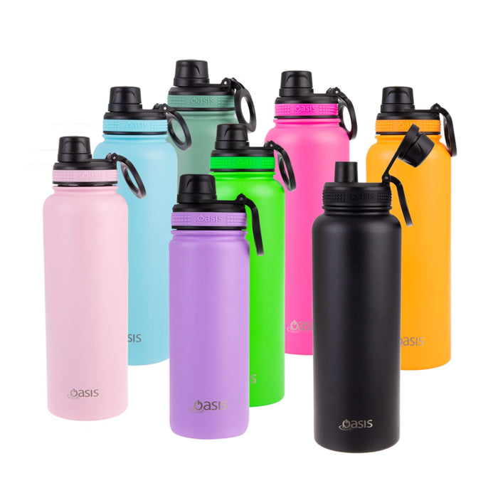 Insulated Challenger Navy Water Bottle 1.1 Litre Water Bottles Oasis 