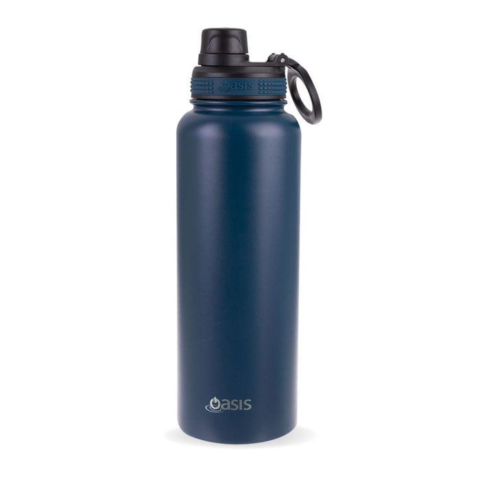 Insulated Challenger Navy Water Bottle 1.1 Litre Water Bottles Oasis 