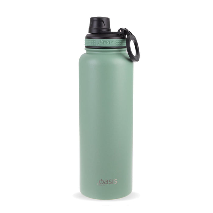 Insulated Challenger Sage Green Water Bottle 1.1 Litre Insulated Water Bottle Oasis 