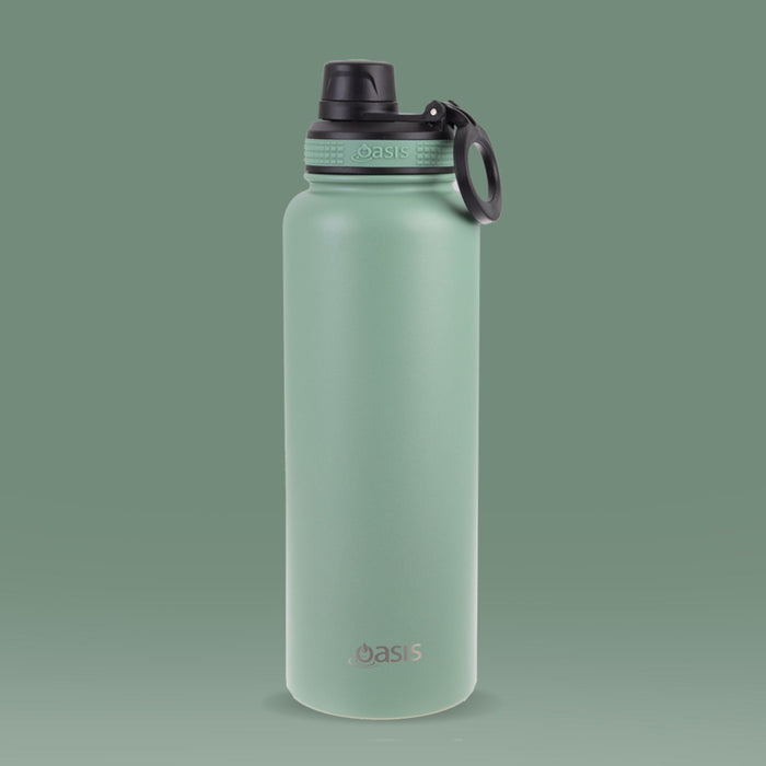 Insulated Challenger Sage Green Water Bottle 1.1 Litre Insulated Water Bottle Oasis 