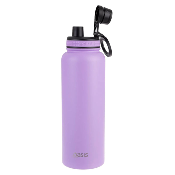 Oasis Insulated Challenger Water Bottle 1.1 Litre - Lavender Water Bottles Oasis 